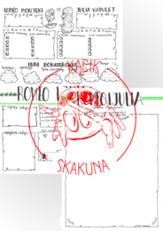 "Romeo i Julia" William Shakespeare - karty pracy, sketchnotka do lektury