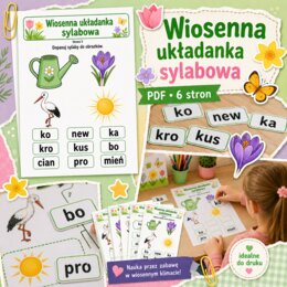 Wiosenna układanka sylabową