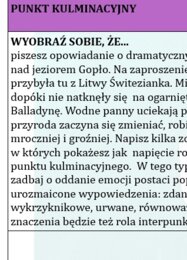 OPOWIADANIE TWÓRCZE- ĆWICZENIE POSZCZEGÓLNYCH ELEMENTÓW TWÓRCZYCH