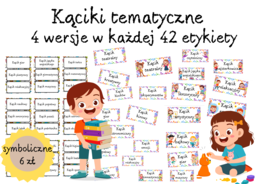 Kąciki tematyczne 4 wersje - każda zawiera 42 etykiety