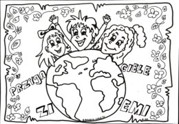 Przedszkole. Dzień Ziemi (kolorowanka 2)