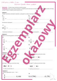 Rozwinięcia dziesiętne karta pracy z kostkami do gry