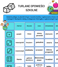 Turlane opowieści szkolne - opowiadanie – ćwiczenia redakcyjne – ortografia