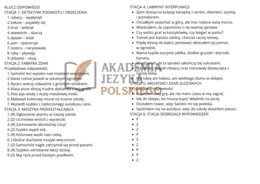 Składnia klasa 4 STACJE ZADANIOWE+SPRAWDZIAN