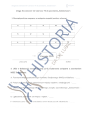 Karta pracy - Droga do wolności: Od Czerwca ’76 do powstania „Solidarności”.