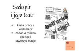 Szekspir i jego teatr - stacje zadań / karta pracy