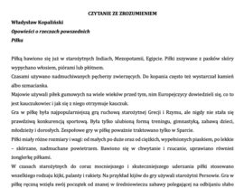 Czytanie ze zrozumieniem kl.4-6 - Piłka - Kopaliński