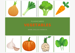 Vegetables (autumn veggies) - flashcards. WARZYWA - karty obrazkowe