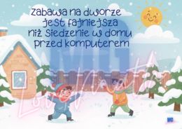 Bezpieczne ferie zimowe - prezentacja, gazetka