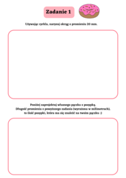 Średnica i promień okręgu - wersja na Tłusty Czwartek