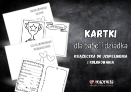KARTKI DLA BABCI I DZIADKA - KSIĄŻECZKA DO UZUPEŁNIENIA