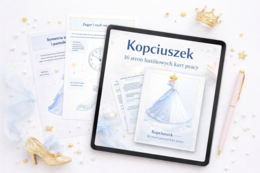 Kopciuszek – kreatywne karty pracy PDF do druku | język polski, matematyka i plastyka | klasy 1–3