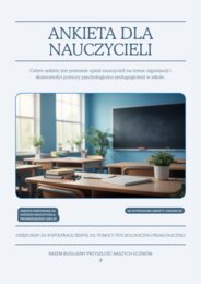 Ankieta ewaluacyjna udzielania pomocy psychologiczno- pedagogicznej kierowana do nauczycieli