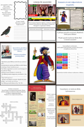 Stacje zadaniowe do lektury ,,Akademia Pana Kleksa"- gotowy zestaw kart pracy dla klas IV