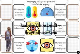 Notatka okienkowa/stacja zadaniowe/notatka interaktywna/notatka graficzna/karta pracy/sketchnotka „Przyrządy służące do pomiaru składników pogody” w pdf. Przyroda 4 , dział „Poznajemy pogodę i inne zjawiska przyrodnicze”. Materiał wykonany na podstawie p