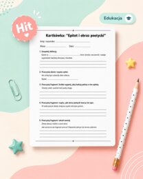 Kartkówka. Epitet i obraz poetycki