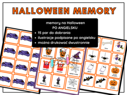 Memory na Halloween po angielsku
