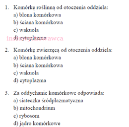 Komórka roślinna i zwierzęca