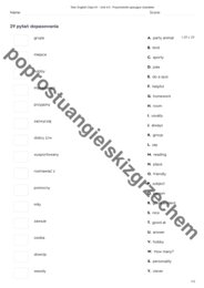 English Class A1 – Unit 4 – testy