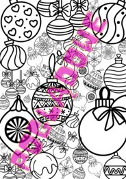 Kolorowanka XXL - zima, bombki