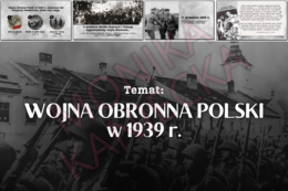 Wojna obronna Polski w 1939 r. - prezentacja historia klasa 8