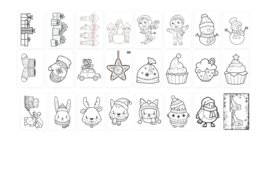 120 świątecznych/zimowych kolorowanek