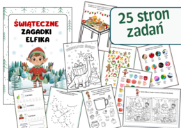 Świąteczne Zagadki Elfika – karty pracy dla uczniów klas 0–3, idealna pomoc dydaktyczna na grudzień! 🎄