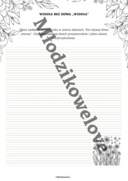 Wiosenny pakiet edukacyjny-samodzielne tworzenie wypowiedzi pisemnej oraz świadome formułowanie myśli