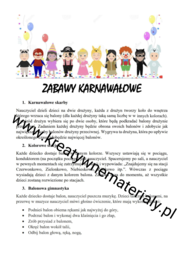50 zabaw karnawałowych