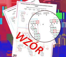 (klasa 4-5) Dzielenie pisemne z hasłem i szyfrem ułamkowym.