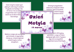 DZIEŃ MOTYLA - Ciekawostki o motylach - WIOSNA – gazetka – biblioteka – świetlica – 23 strony – wersja 2