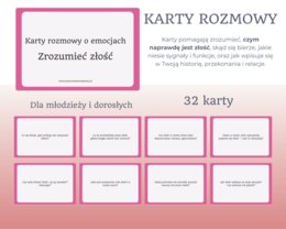Karty rozmowy o emocjach: ZROZUMIEĆ ZŁOŚĆ