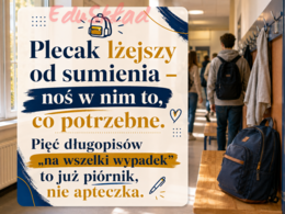 🎒 Dobre rady na początek roku szkolnego – gazetka ścienna w nowoczesnej stylistyce