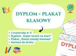 Pakiet „Dyplom + Plakat klasowy” 🏆📋 – początek roku szkolnego, godzina wychowawcza, świetlica, klasy 1–8