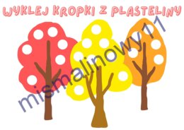 Wyklej drzewa plasteliną