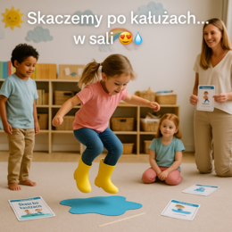 Karty ruchowe „Skacz po kałużach”