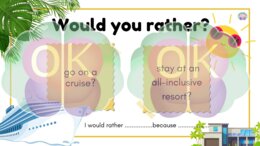 🌞 Would You Rather – Summer Edition! ☀️ (Poziomy A1–B2, 16 stron)angielski wakacje, gra językowa, would you rather, letnia edycja, konwersacje po angielsku, pytania po angielsku, nauka przez zabawę, speaking, dyskusja po angielsku, poziom A1 A2 B1 B2, wa