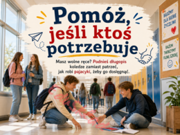 🛎️ Zasady bezpiecznej przerwy – nowoczesna gazetka korytarzowa z humorem