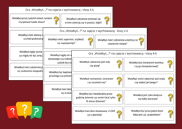 GRA „WOLAŁBYŚ….?” – zajęcia z wychowawcą – świetlica – kl. 4-6 – 80 pytań