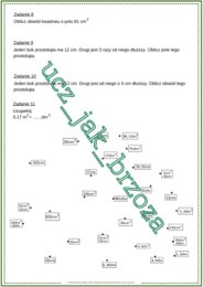 Pole i obwód prostokąta - karta pracy