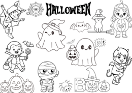 Plakat do kolorowania na Halloween w wersji XXL| 16 stron A4| Świetna zabawa gwarantowana!