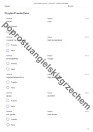 English Class A2+ - Unit 6 - testy