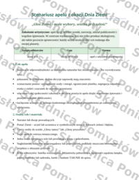 DZIEŃ ZIEMI – scenariusz apelu/uroczystości dla klas 4–8 (plik do edycji)