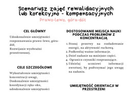 Scenariusz zajęć - orientacja w przestrzeni
