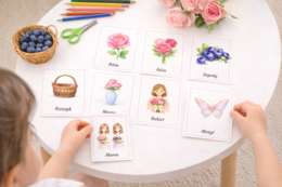 Fiszki obrazkowe. Róże i jagody