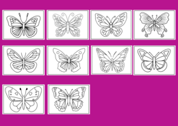 DZIEŃ MOTYLA – Galeria portretów – kolorowanka – kolorowanki – WIOSNA – biblioteka – świetlica – przedszkole – 30 wersji