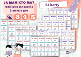 TABLICZKA MNOŻENIA Ja mam, kto ma?