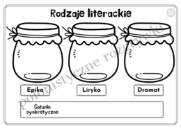 Wklejka - RODZAJE LITERACKIE + 28 elementów do kategoryzacji