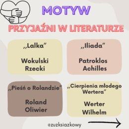 Motyw przyjaźni w literaturze - notatka wklejka