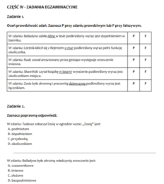 Składnia zdania pojedynczego (części zdania) E8